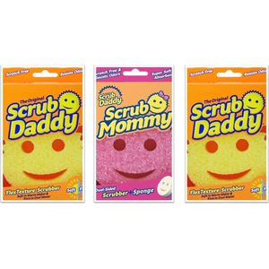 Pink Stuff Scrub Sponzen - Scrub Mommy & 2 x Scrub Daddy