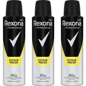 Rexona MEN Deo Spray - Citrus Fresh - 3 x 150 ml