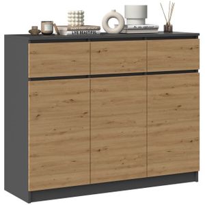 Dressoir Antraciet Eiken Antraciet Eiken