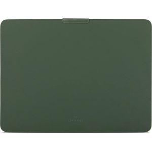 Slanke beschermende laptophoes 13 inch exclusief compatibel met MacBook Air M1 & MacBook Pro 13 inch M1 & M2, magnetische sluiting, gecoat canvas semi-rigide Mac-hoes, groen