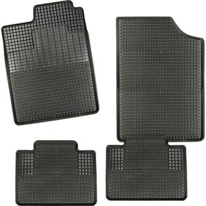 automat Parabolica, all-weather universele vloermatten set 4-delig, zonder mathouder, TPE-rubbermat zwart, geschikt voor veel autotypes