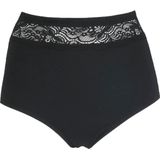 J&C - Dames Tailleslip - Zwart - Katoen/Polyamide - Met Kant