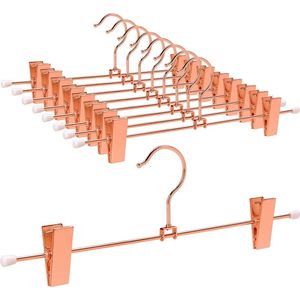 10 stuks 30 cm koperen ijzeren kleerhangers metalen broekhangers voor broeken korte broeken rok sokken ondergoed met antislipclips en draaibare haken