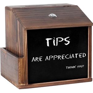 Voorgestelde doos dispenser brievenbus voor wandmontage, brievenbus met slot, verzamelbox sleutelbox hout, 21x16,5x20cm