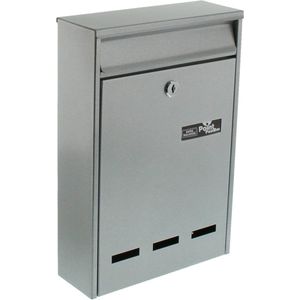 Bijlagenbrievenbus, A5 inworpformaat, verzinkt staal zilverkleurig staal.