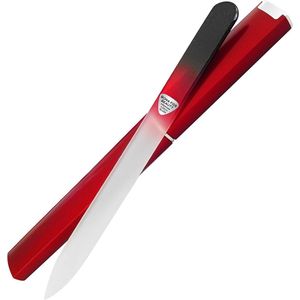 Glazen nagelvijl met etui - nagelvijlglas van Tsjechisch glas - manicureglasvijl voor nagels, precisievijlen met gladde afwerking - Bona Fide Beauty Premium nagelvijl