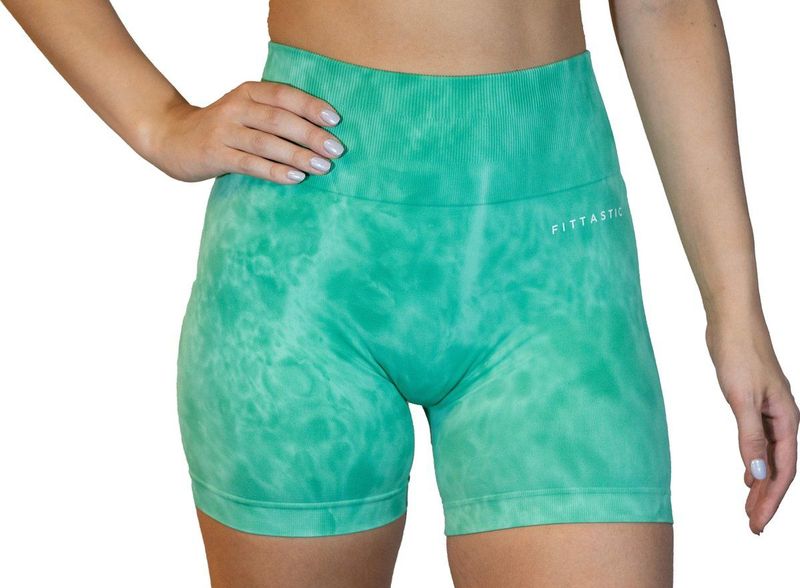 Fittasstic Sportswear Tie Dye Shorts - Groen - Korte Broek - Polyester