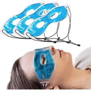 Verkoelend Oogmasker (7,5 x 24,5 cm) 3 stuks | Verkoelend masker voor hoofdpijn, migraine en gezwollen ogen | Herbruikbare Gel Cooling Pad