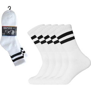 Sportsokken - Wit - Katoen - 5 Paar Verpakking
