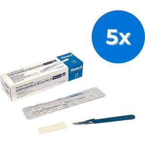 Romed scalpelmesjes met handvat nummer 20 - Set van 5 doosjes Romed