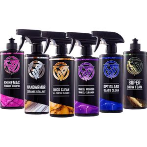 Shiny Bandits - Complete Chemical Kit - Ruitenreiniger - Interieur cleaner - Velgen reiniger - Keramische Shampoo - Keramische Sealant - Auto Wassen