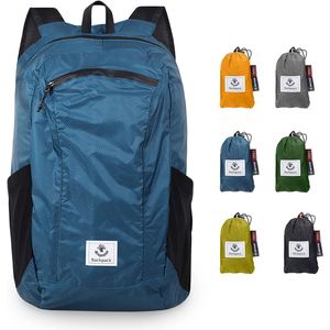 pvouwbare rugzak, ultralicht, uniseks, outdoor, waterdichte wandelrugzak voor kamperen, wandelen, reizen, sporten, klimmen, fietsen, blauw, 16L