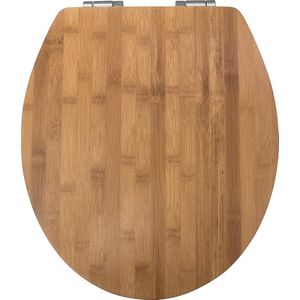 WC-bril ""Ligna"" - hoogwaardig echt hout - bamboe - softclosemechanisme - comfortabel zitgevoel - elegante houtlook past in elke badkamer / toiletbril / wc-deksel / KSLIGBSC