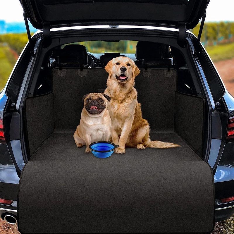 kofferbakmat Hondendeken Auto Beschermdeken Achterbank Kofferbak met Transportzakken - Hond Bescherming Autostoel Tegen Vervuiling Kofferbakbeschermer Hoge Zijkanten, Hondenkleed Zacht Antislip Waterdicht Wasbaar
