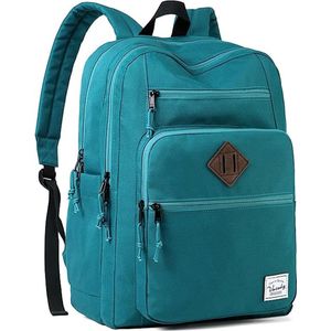 Backpack Men, Backpack Black School Backpack 15.6 Inch Laptop Portable Water Resistant Classic Vintage School Bags For Youth University Work Travel