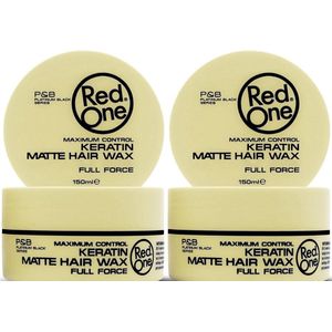 Red One Haar Styling Wax - Keratin - 4 x 150 ml