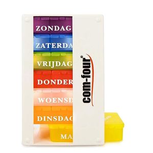 1x medicatie dispenser in het NEDERLANDS - medicatiebox voor 7 dagen - elk 3 compartimenten - pillendoosje - pillendoosje - tabletdoos - weekdispenser voor bewaring [NEDERLANDS]