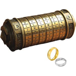 Da Vinci Code Mini Cryptex Puzzel in puzzel voor Kerstmis, Valentijnsdag en Verjaardag, vrienden en kennissen