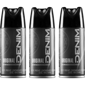 Denim Original Deodorant Body Spray For Men 3 x 150 ml