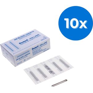 Romed bloedlancetten / blarenprikkers (2000 stuks) - Set van 10 doosjes Romed