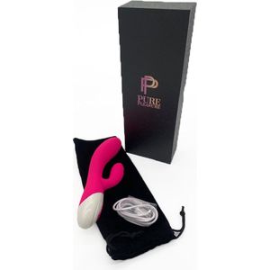 PP Pure Pleasure Rabbit Roze - Vibrator - Verwarmend - Clitoris en Gspot Stimulator - Oplaadbaar