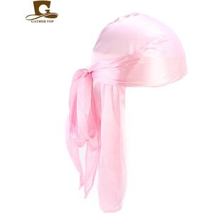 Durag - Hoofddeksel - Hoofddoek - Silky durag - Wave cap - Haarnet - Haardeksel - Roze