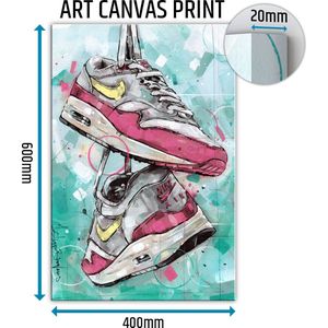 Sneaker canvas pink 40x60 cm
