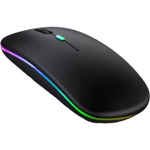 Draadloze muis zwart - Wireless mouse - Oplaadbare computermuis - Laptopmuis