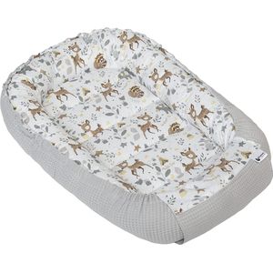 Babynest Knuffelnest 100% Katoen Wafel Reisbedje Voor baby's Zuigelingen 100x60x15cm Veilige sluiting