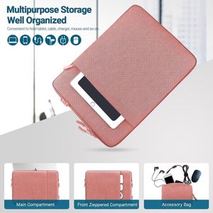 Laptop Hoes Sleeve Draagtas voor 14 Inch HP Lenovo Thinkpad ideapad Acer ASUS Dell Notebook, 15 Inch Surface Laptop,2016-2019 MacBook Pro 15 Waterafstotend Beschermhoes met Accessory Bag, Roze