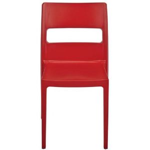 Designstoel, terrasstoel, campingstoel SAI in rood van het Italiaanse S•CAB. Verpakt per 6 stuks en 5 jaar garantie!