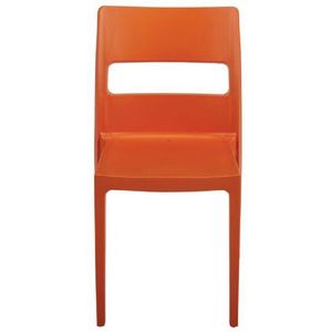 Designstoel, terrasstoel, campingstoel SAI in oranje van het Italiaanse S•CAB. Verpakt per 6 stuks en 5 jaar garantie!