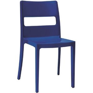 Designstoel, terrasstoel, campingstoel SAI in donker blauw van het Italiaanse S•CAB. Verpakt per 6 stuks en 5 jaar garantie!