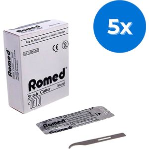 Romed stitch cutter steriel 500 stuks - Set van 5 doosjes Romed