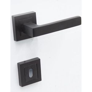 Zwart Mat Metal Deurkruk set incl. rozet - deurklink mat zwart - modern deurbeslag set