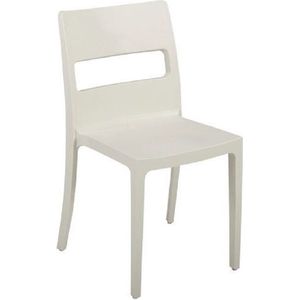 Designstoel, terrasstoel, campingstoel SAI in ivoor van het Italiaanse S•CAB. Verpakt per 6 stuks en 5 jaar garantie!