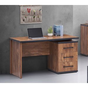 Belfurn - Ellen - bureau 130x70cm - kleur acacia bruin met zwart