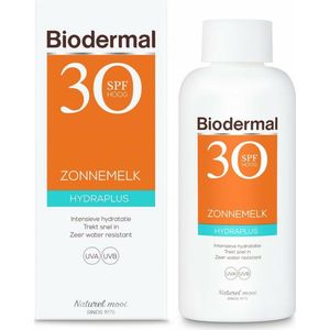 3x Biodermal Hydraplus Zonnemelk SPF 30 200 ml