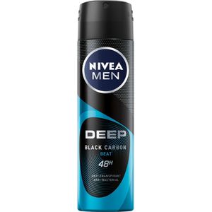 NIVEA Men Deospray Deep Beat - 3 x 150 ml - Voordeelverpakking