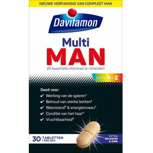 2x Davitamon Compleet Man 30 tabletten