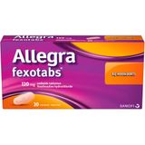 2x Allegra Fexotabs Bij Hooikoorts 20 tabletten