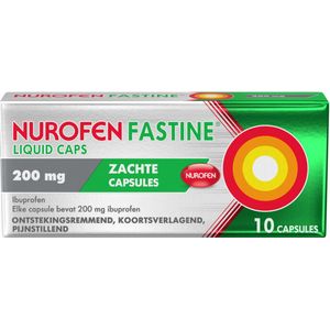 3x Nurofen Fastine Liquid Caps 200 mg 10 capsules