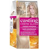 2x L'Oréal Casting Crème Gloss Semi-Permanente Haarkleuring 1010 White Chocolate - Extra Licht Asblond