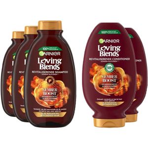 Garnier Loving Blends Gember Boost - shampoo 3x 300 ml & Conditioner 2x 250 ml – Pakket