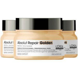 3x L'Oréal Professionnel Absolut Repair Golden Haarmasker 250 ml