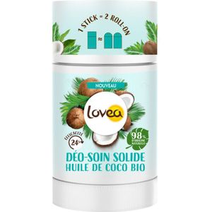 4x Lovea Solid Deodorant Organic Coconut Oil 50 gr