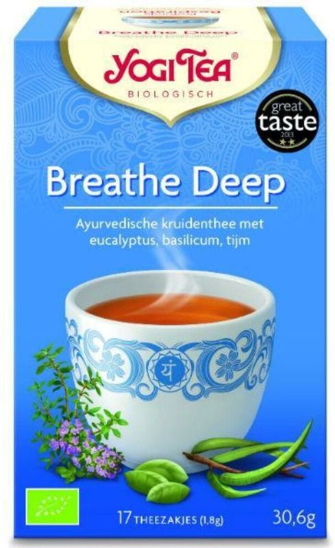 3x Yogi tea Breathe Deep Biologisch 17 stuks