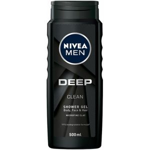 6x Nivea Men Douchegel Deep Clean 500 ml