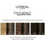 2x L'Oréal Excellence Cool Crème Permanente Crèmekleuring 6.11 - Ultra As Donkerblond