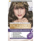 2x L'Oréal Excellence Cool Crème Permanente Crèmekleuring 6.11 - Ultra As Donkerblond